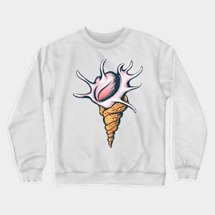 Seashell Hand Drawn Illustration Crewneck Sweatshirt